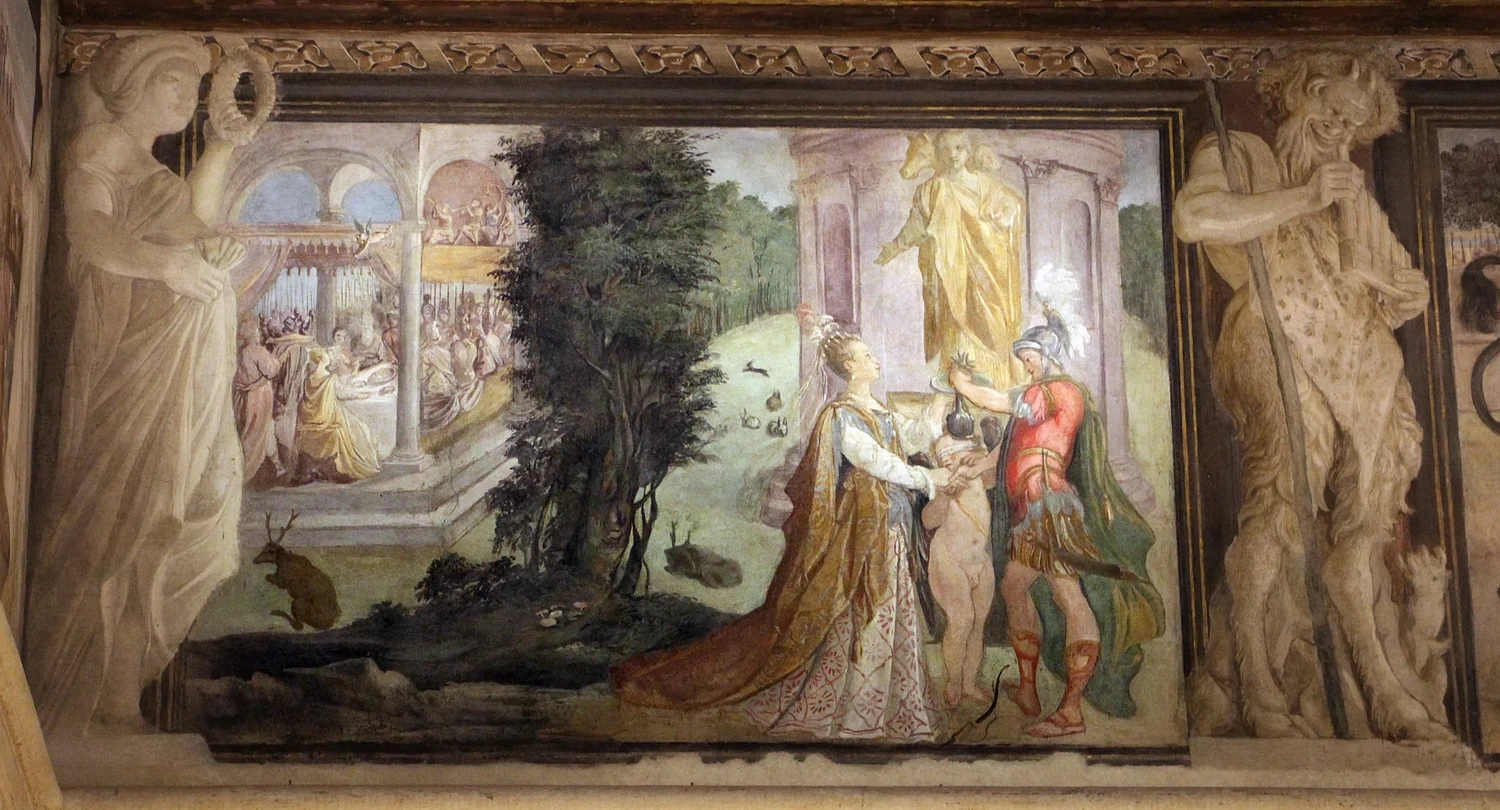 Fregio di Giasone e Medea - medea si invaghisce di giasone